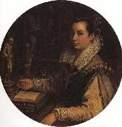 Lavinia Fontana Self-Portrait in the Studiolo painting